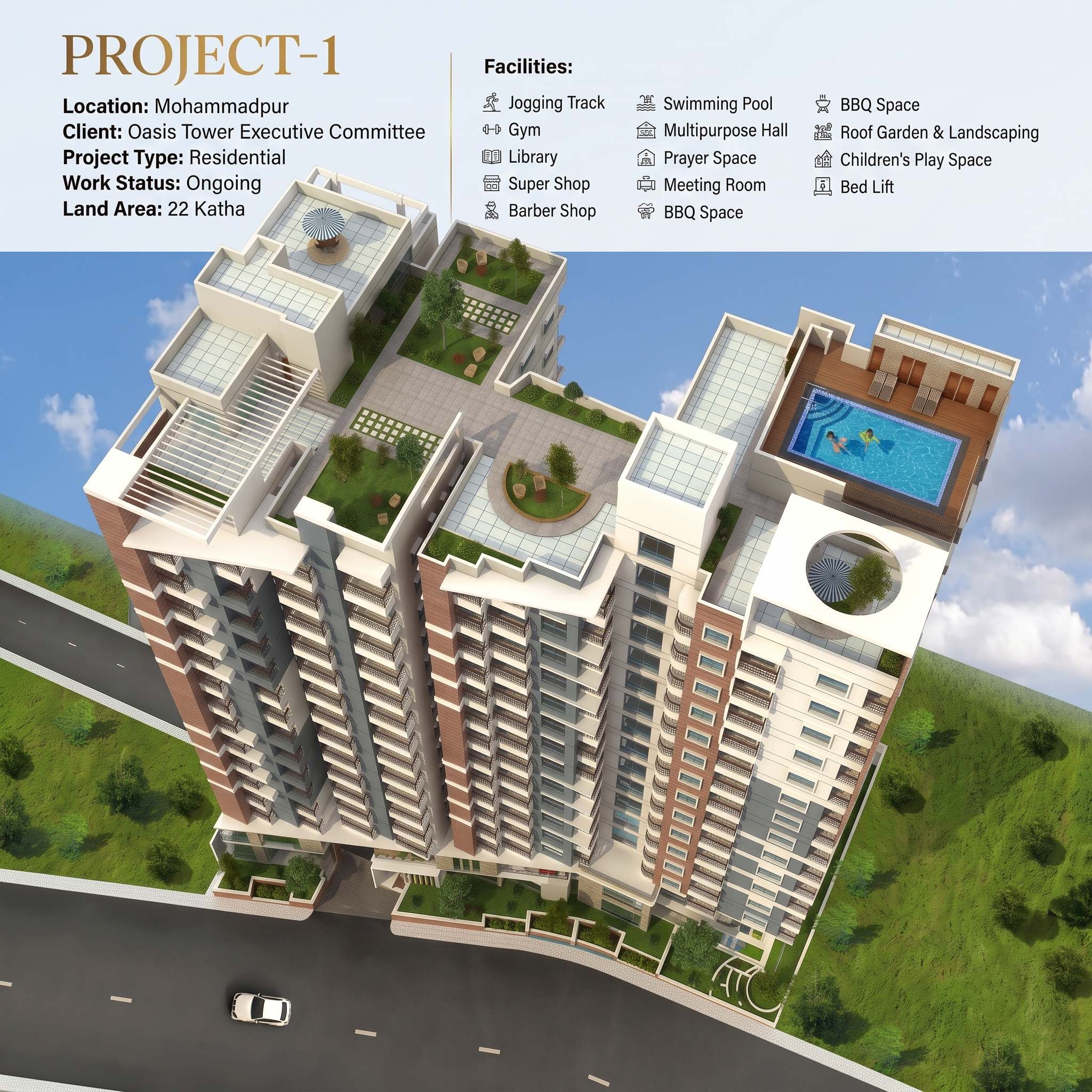 Project Alpha construction phase 1 structural work in Dhaka